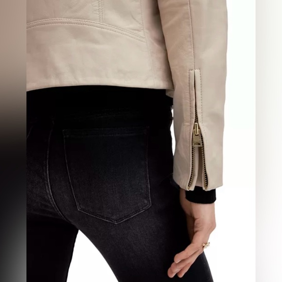 All Saints Dalby Leather Biker Jacket - Picture 7 of 14
